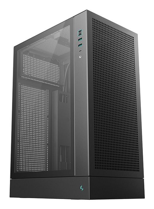 DeepCool CH170 PLUS PC-kabinett Micro-ATX/Mini-ITX herdet glass uten PSU svart