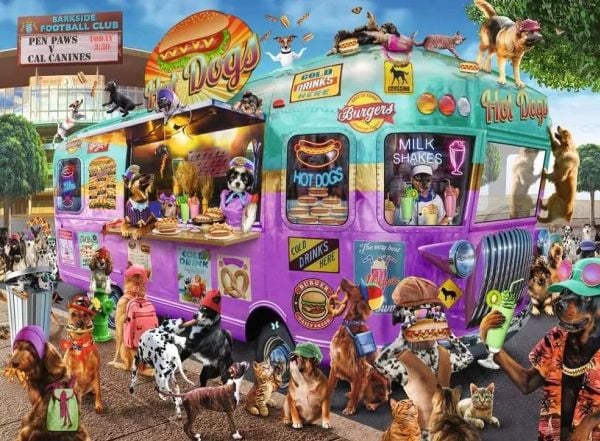 Ravensburger Delione 300 bitar - bus i rutmönster