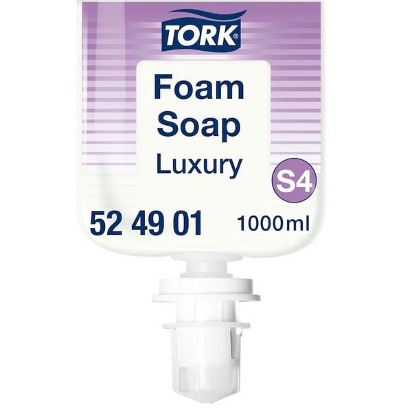 Skumsåpe Tork S4 Luxury 1000 ml, klar, med parfyme - (6 stk. x 1000 ml/kartong)