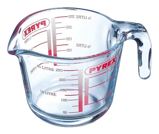 Pyrex 263B000, 0,5 L, Lasi, Punainen, Läpinäkyvä, -40 - 350 °C, 120 mm, 120 mm