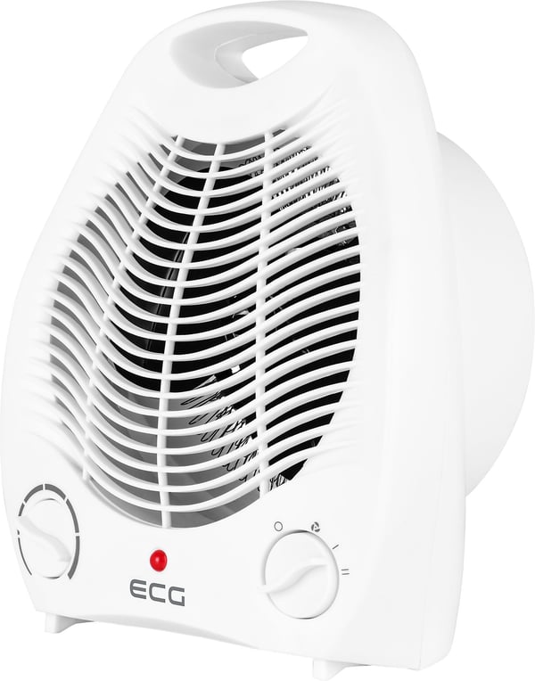ECG TV 3030 Heat R, Sähkökäyttöinen lämpötuuletin, 1,2 m, Sisätila, Lattia, Valkoinen, Muovi