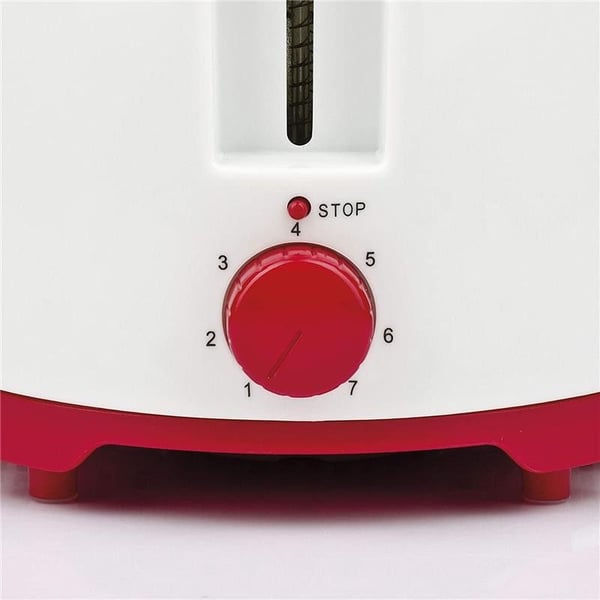 Girmi TP1101, 2 skiver, Rød, Hvit, Plast, Rotasjon, 800 W, 230 V