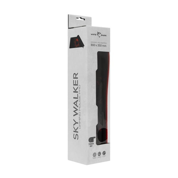 White Shark GMP-1899 SKYWALKER XL, Svart, Röd, Bild, Gummi, Textil, Spelmusmatta