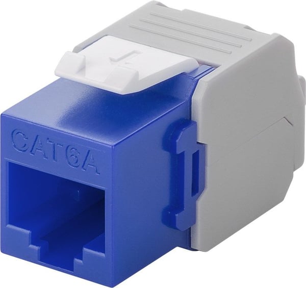 Goobay 90688, litteä, sininen, RJ-45, LSA, naaras, 22/26