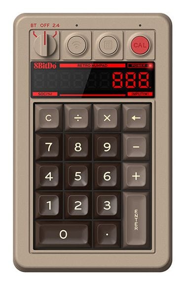8Bitdo Retro - C64 Edition - näppäimistö - langaton - USB, Bluetooth 5.0, 2.4 GHz - näppäinkytkin: Kailh Box V2 Valkoinen