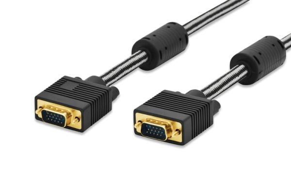 Ednet 84530, 1,8 m, VGA (D-Sub), VGA (D-Sub), Hankjønn, Hankjønn, Sort