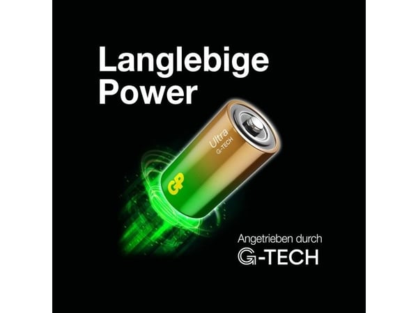 GP Batteries 03013AUETA-B2, Engangsbatteri, D, Alkalinsk, 1,5 V, 2 stykker, Gull, Grønn