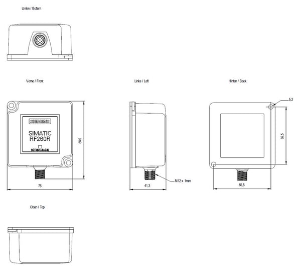Siemens 6GT28216AC10, 41 mm, 75 mm, 75 mm, 40 mm, 200 g