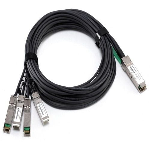 Dell Networking 40GbE QSFP+ to 4x10GbE SFP+ Customer Kit - Nettverkskabel - SFP+ (hann) til QSFP+ (hann) - 3 m - toakset - passiv - for PowerSwitch...