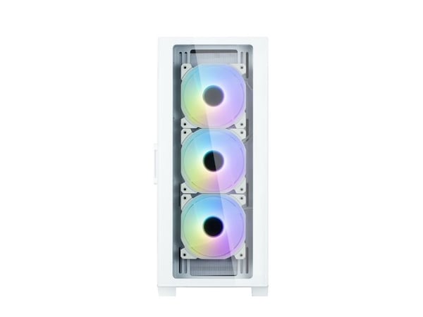 Zalman I3 NEO TG WHITE, Midi Tower, PC, Valkoinen, ATX, mikro ATX, Mini-ITX, Muovi, Terästä, Karkaistu lasi, 16,2 cm
