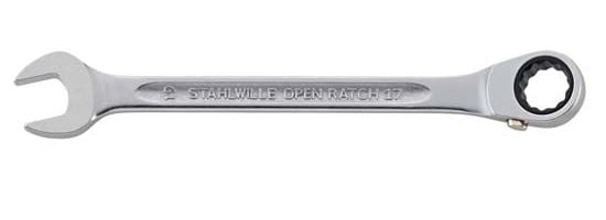 STAHLWILLE 17, 8 mm, Krom, Chrome-legeret stål, Krom, Mat, 15°