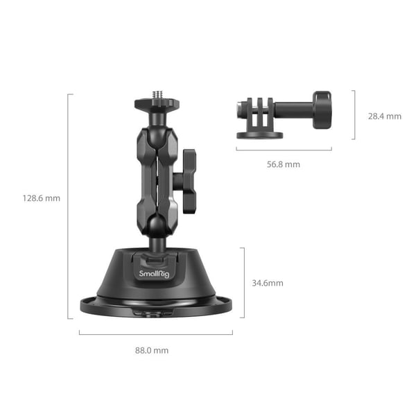 SmallRig 4193, Imukuppikiinnike, Musta, Alumiini, Lasikuitu, Polykarbonaatti (PC), Ruostumaton teräs, 1 kg, Kiina, 130 mm