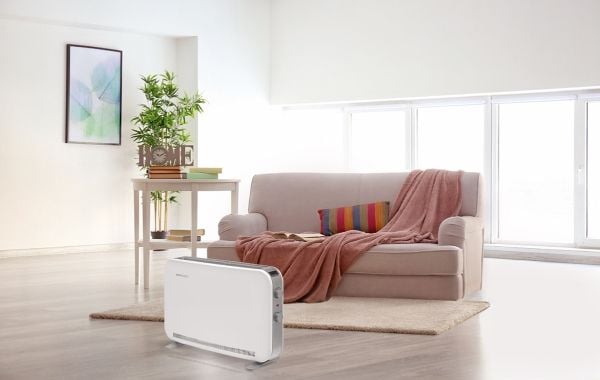 Concept KS3020, Infraröd elektrisk värmefläkt, Glimmer, 1,65 m, inomhus, Golv, Silver, Vit