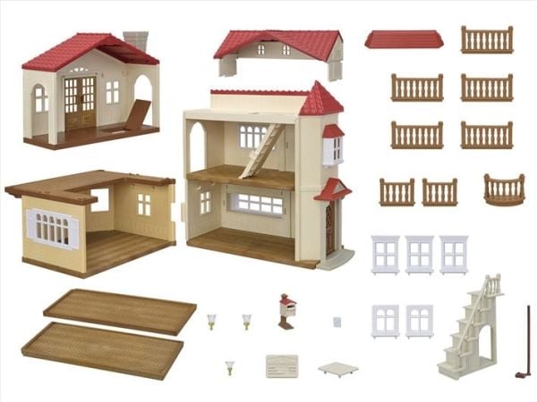 Sylvanian Families Red Roof Country Home Secret Attic Playroom