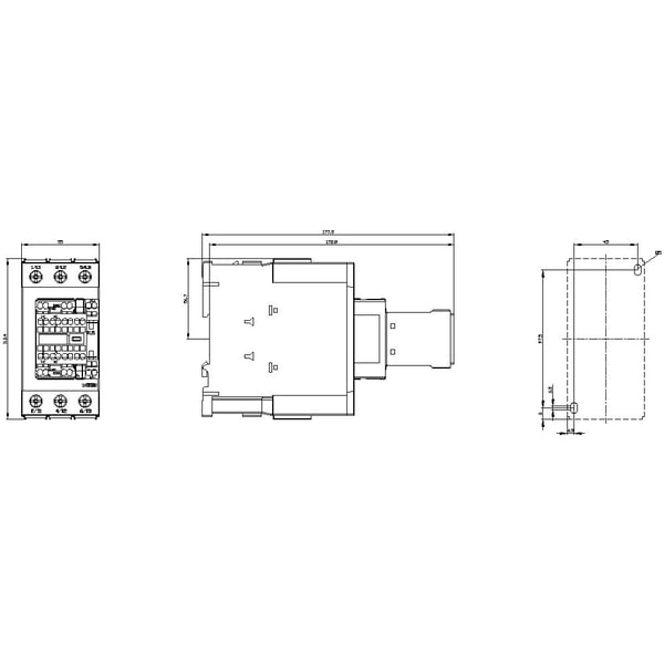 Siemensin releet ja kontaktorit, 114 mm, 83 mm, 188 mm, 134 mm, 1,21 kg, 1 kpl