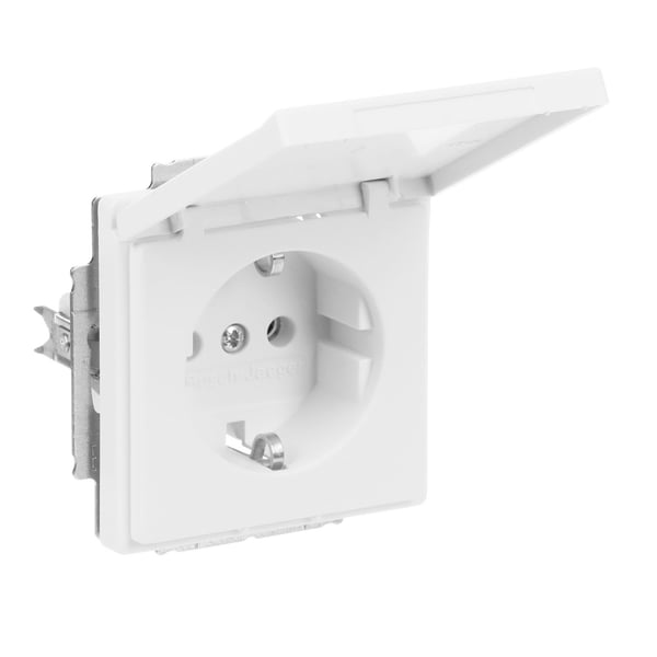 ABB 20 EUK-884, Tyyppi F, 2P+PE, Valkoinen, Termoplastinen, Muovi, IP20, 250 V