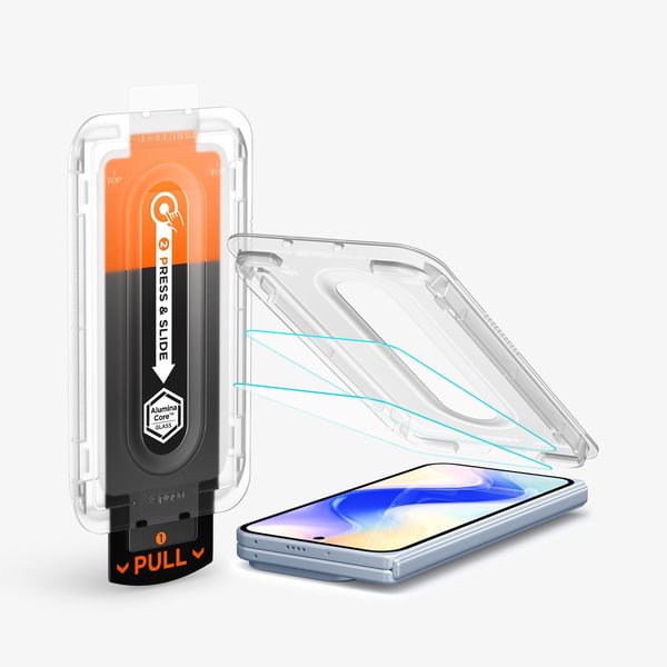 Spigen GLAS.tR EZ Fit Pro, Google, Pixel 10 Pro Fold, Dammresistent, Reptålig, Transparent, 2 styck