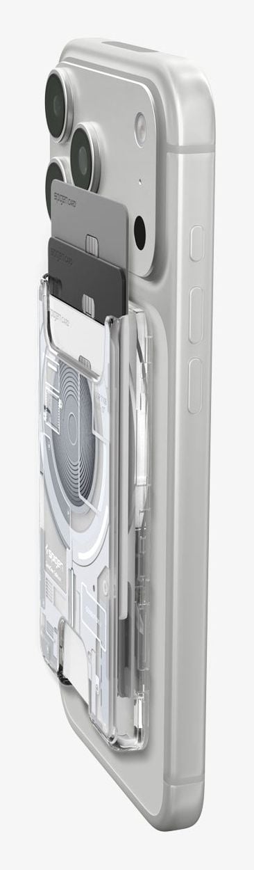 Spigen Ultra Hybrid Zero One V2, Kortholder, Hvit, Polykarbonat (PC), Termoplastisk polyuretan (TPU), Apple, Apple - iPhone 12 or newer or with Mag...