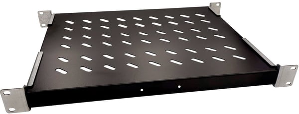 Lanview by Logon - Hylla för rack - kan monteras i skåp - svart - 1U - 19"