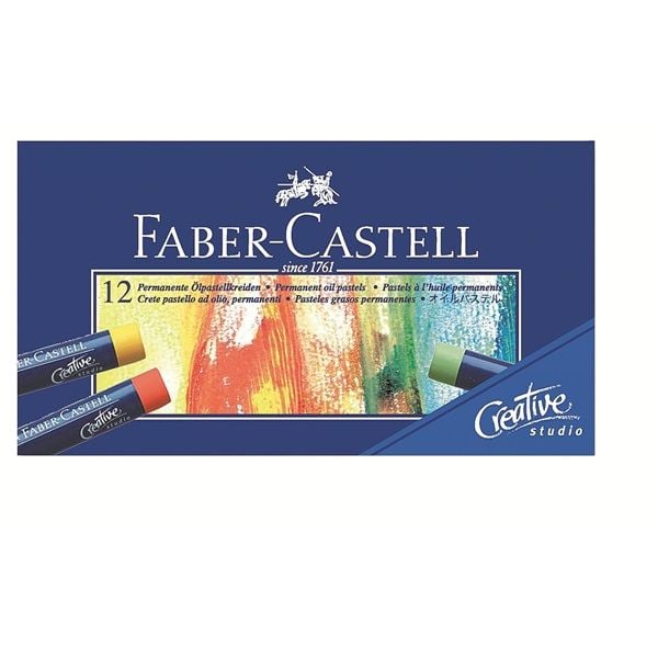 Faber-Castell Creative Studio - Färgkrita - oljepastell - för trä, kartong - blandade färger (paket om 12)