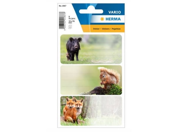 HERMA Forest Animals, 9 kpl, Monivärinen
