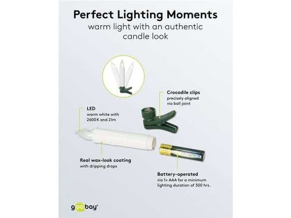 Goobay 77754, Figur, Hvit, Akrylonitril-butadien-styren (ABS), Polystyren (PS), IP20, LED, 1,6 W