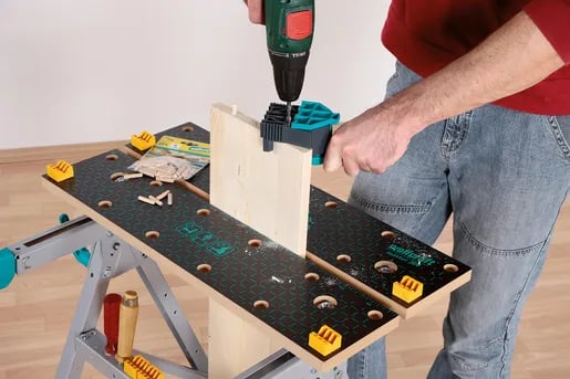 wolfcraft GmbH MASTER 200, Sahapenkki, MDF, Alumiini, Musta, 180 kg, 14,5 cm, 36,5 cm, 14,5 cm, 36,5 cm
