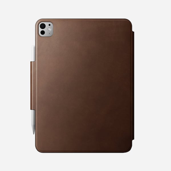 NOMAD Leather Folio for iPad Pro 11" M4 (2024) med magnetisk feste for Apple Pencil Brown