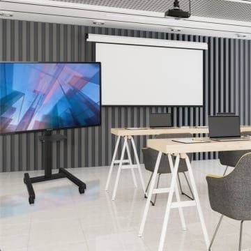 Chief FIT Series - Vagn - för interaktiv platt skärm - mobil - svart - skärmstorlek: 55"-86"