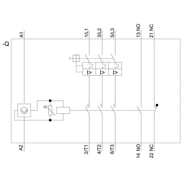 Siemens 3RA2130-4JA37-0NB3 3RA21304JA370NB3 Verbraucherabzweig Motorleistung bei 400 V 30 kW 690 V Nennstrom 55 A, 274 mm, 189 mm, 303 mm, 70 mm, 2...