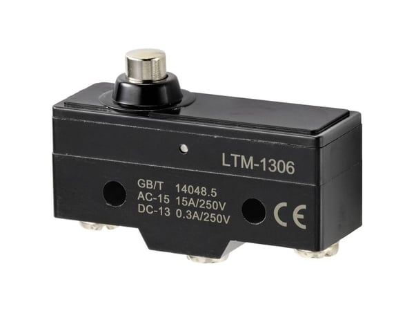 TRU COMPONENTS TC-9201356 Mikrokytkin 250 V/AC 15 A 1 x On/(On) Painike 1 kpl