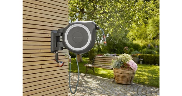 Gardena Veggslangeboks RollUp Hvit - 35 meter