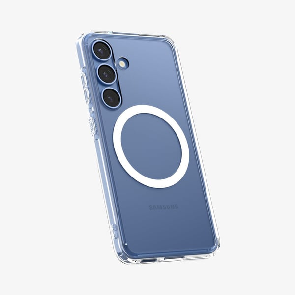 Spigen Ultra Hybrid (MagFit), deksel, Samsung, Galaxy S25, 15,8 cm (6,2"), gjennomsiktig, Hvid