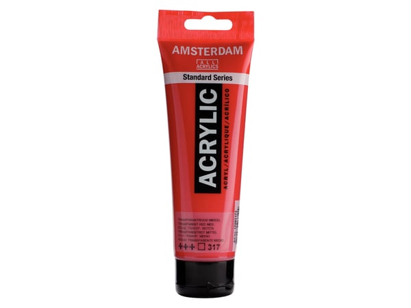 Amsterdam Standard Series akryl-rör Transparent Red Medium 317