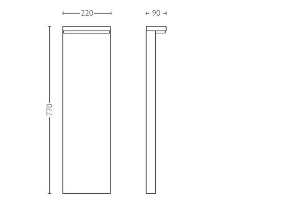 Philips Bustan stolplampa 3,8 W, Väggbelysning för utomhusbruk, Antracit, Metall, IP44, Terass, Trädgård, I