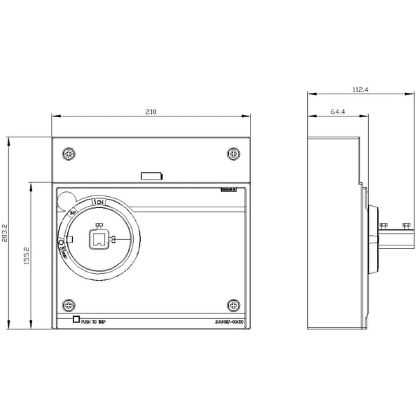 Siemens 3VA9687-0GK00 Leistungsschalterzubehör 1 St. (B x H x T) 210 x 203.2 x 112.4 mm, 2,74 kg, 352 mm, 192 mm, 122 mm