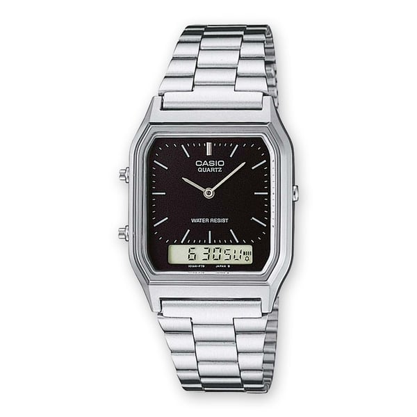 Casio Vintage AQ-230A-1DMQYES - Armbandsur - kvarts - analog+digital - harts