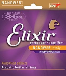 Elixir Strings 16002, Gitarr, Stål, Akustisk, 6 styck