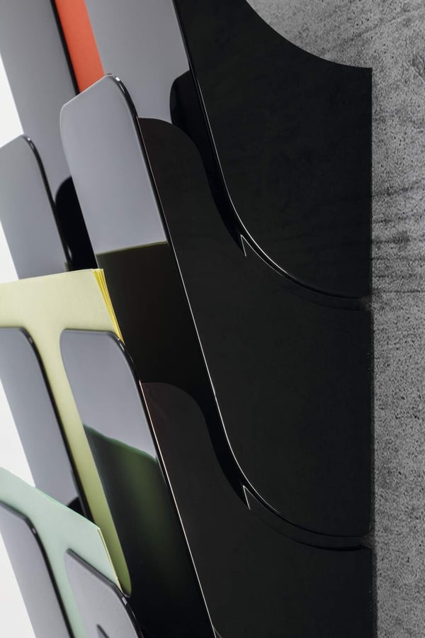 DURABLE FLEXIPLUS - Bokhållare - väggmonterbar - 6 utrymmen - för A4 - svart