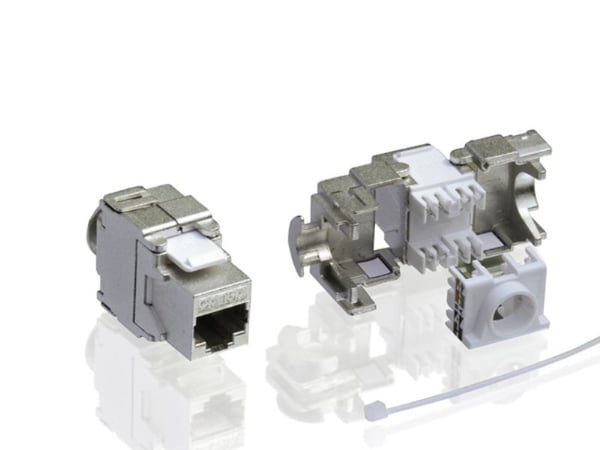 Value Cat.6a Keystone, RJ-45, shielded, toolless silver, Sølv