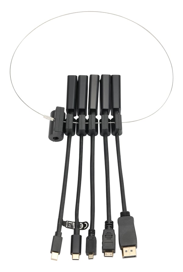 Deltaco HDMI-AR10 HDMI-adaptersett USB-C, DP, mDP, Mini, Micro, svart