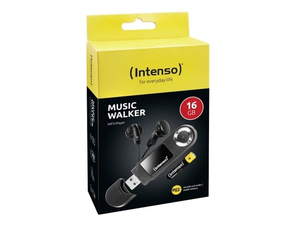 Intenso 3601490, MP3-spelare, 64 GB, LCD, USB 2.0, Svart, Hörlurar