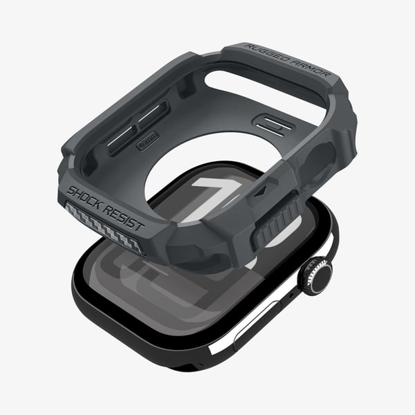 Spigen Rugged Armor 2, Ask, Smartwatch, Grå, Apple, Apple Watch 10/11 (46mm), Termoplastisk polyuretan (TPU)