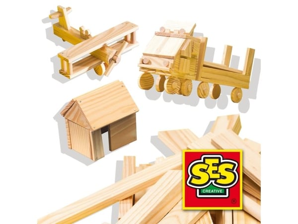 SES Creative Children''s Woodwork Set de Luxe, Lasten askartelupakkaus, 5 vuosi/vuosia, Puu, 1 kpl, 850 g