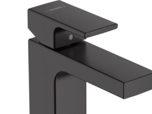 hansGrohe Vernis Blend 1-grebs håndvaskarmatur 100, med løft-op bundventil, mat sort