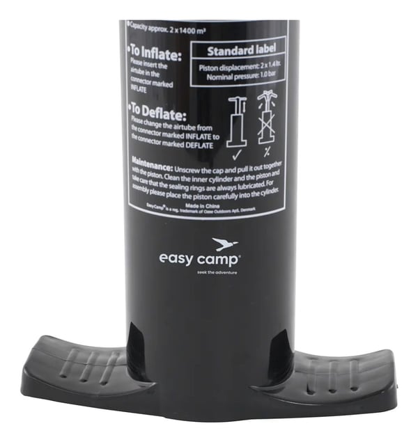 Easy Camp 680280, Handluftpump, Uppblåsbar utrustning, Svart, Orange, 223 mm, 114 mm, 400 mm