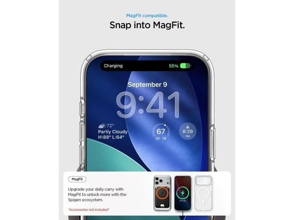 Spigen Ultra Hybrid (MagFit), Etui, Apple, iPhone 17 Pro, 16 cm (6.3"), Svart
