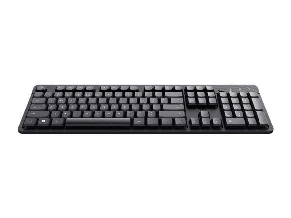 Trust Ody II, Täysikokoinen (100 %), Langaton, Langaton RF, Kalvokytkin, QWERTY, Musta