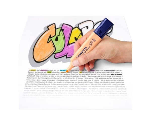 Tekstmarker Staedtler Textsurfer Classic 364 ass. pastel farver - (sæt á 6 stk.)