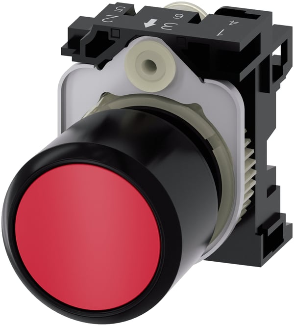 Siemens 3SU1200-0EB20-0AA0 Tryckknapp (Ø x H) 29,5 mm x 40 mm IP66, IP67, IP69/IP69K 1 st